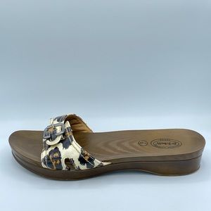 Dr. Scholls Women's Size 9 Advanced Comfort Slide Clogs Sandals Leopard Print